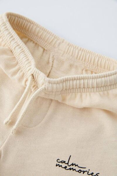 Moon Baby Grafitti Baskılı Kabartmalı Unisex Pamuk Kız Çocuk Erkek Çocuk Alt-Üst Takım