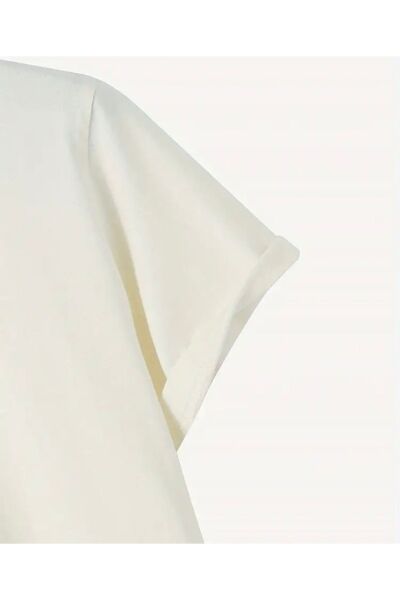 Vanilla Avenue Renkli Mama Yazılı Baskılı Beyaz Oversize Kadın Tişört M Beden