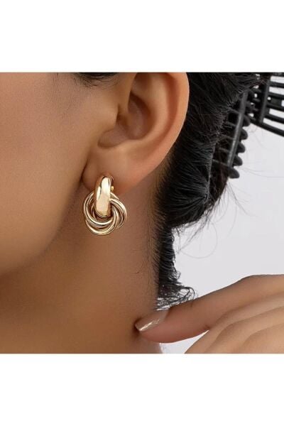 Vanilla Avenue Altın Sarısı Sallantılı Halka Kadın Küpe