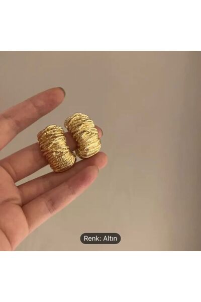 Vanilla Avenue Dokulu C Şeklinde Vintage Kadın Küpe