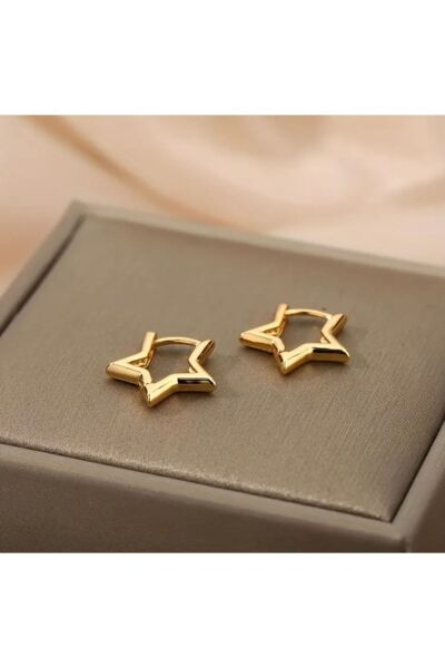 Vanilla Avenue Altın Sarısı Yıldız Şeklinde Sallantılı Kadın Küpe