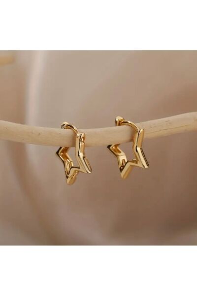 Vanilla Avenue Altın Sarısı Yıldız Şeklinde Sallantılı Kadın Küpe