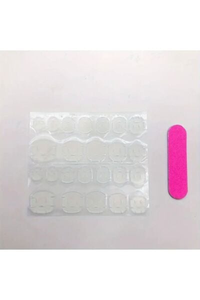 Vanilla Avenue Badem Yeşil Pembe Leopar Kendinden Yapışkanlı Takma Tırnak 24 Adet