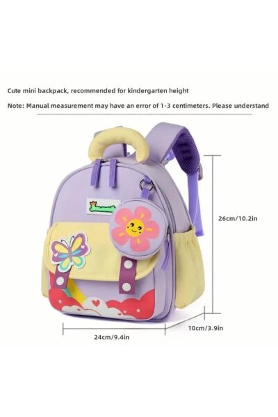 Vanilla Avenue Turkuaz Sarı Astronot Desenli Unisex Anaokulu Kreş Okul Öncesi Çocuk Sırt Çantası
