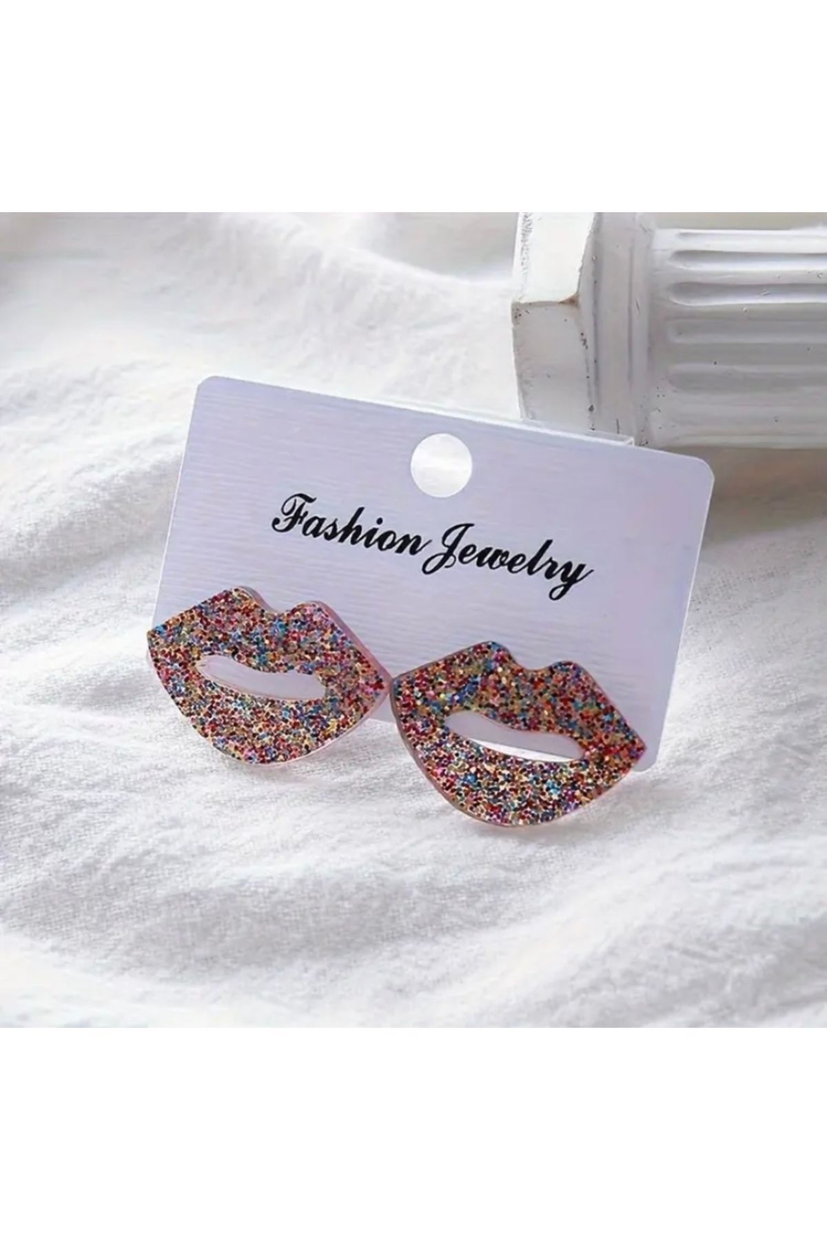 Vanilla Avenue Tatlı Dudak Şeklinde Parıldayan Şık Günlük Kadın Küpe