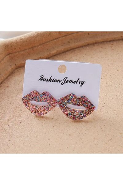 Vanilla Avenue Tatlı Dudak Şeklinde Parıldayan Şık Günlük Kadın Küpe