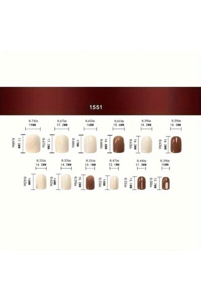 Vanilla Avenue Mavi Parlak Çizgili Kısa Kare Kendinden Yapışkanlı Takma Tırnak 24 Adet