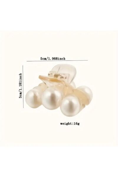 Moon Home Collection İncili Şık Mini Kadın Saç Tokası