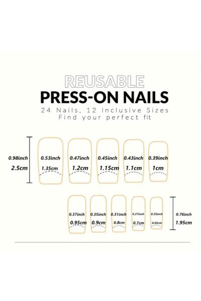 Vanilla Avenue Kalpli French Kesim Kendinden Yapışkanlı Takma Tırnak 24 Adet Beyaz