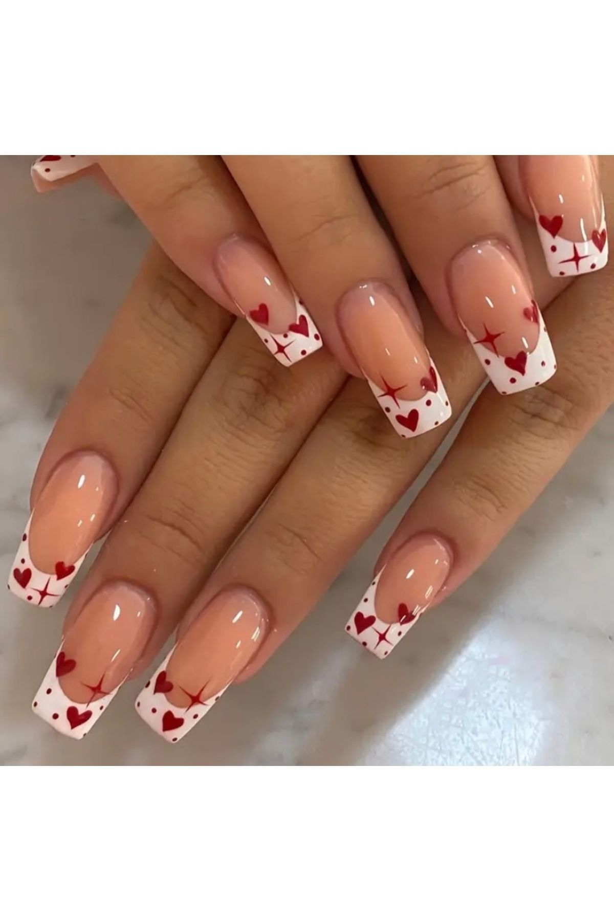 Vanilla Avenue Kalpli French Kesim Kendinden Yapışkanlı Takma Tırnak 24 Adet Beyaz