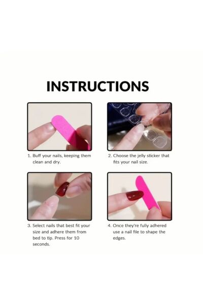 Vanilla Avenue Kalpli French Kesim Kendinden Yapışkanlı Takma Tırnak 24 Adet