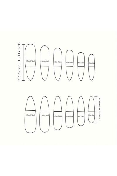 Vanilla Avenue Fuşya Pembe Badem Işıltılı Kendinden Yapışkanlı Takma Tırnak 24 Adet