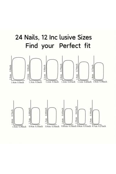 Vanilla Avenue Parlak Kısa Leopar Kendinden Desenli Takma Tırnak 24 Adet