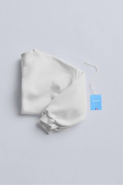Beyaz Renk Sloganlı Kız Erkek Çocuk Unisex Üst Sweatshirt Beyaz 2-3 Yaş  Unisex