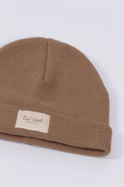 Esnek Fitilli Ribana Çocuk Bere Kahverengi 2-3 Yaş  Unisex