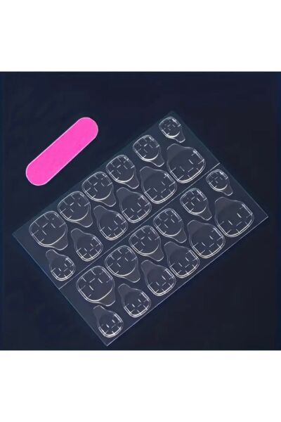 Vanilla Avenue Pembe Fransız Esintili Çiçekli Kendinden Yapışkanlı Takma Tırnak 24 Adet