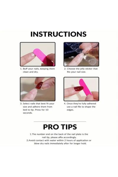 Vanilla Avenue Mavi Yeşil Kelebek Desenli Parlak Kendinden Yapışkanlı Takma Tırnak 24 Adet