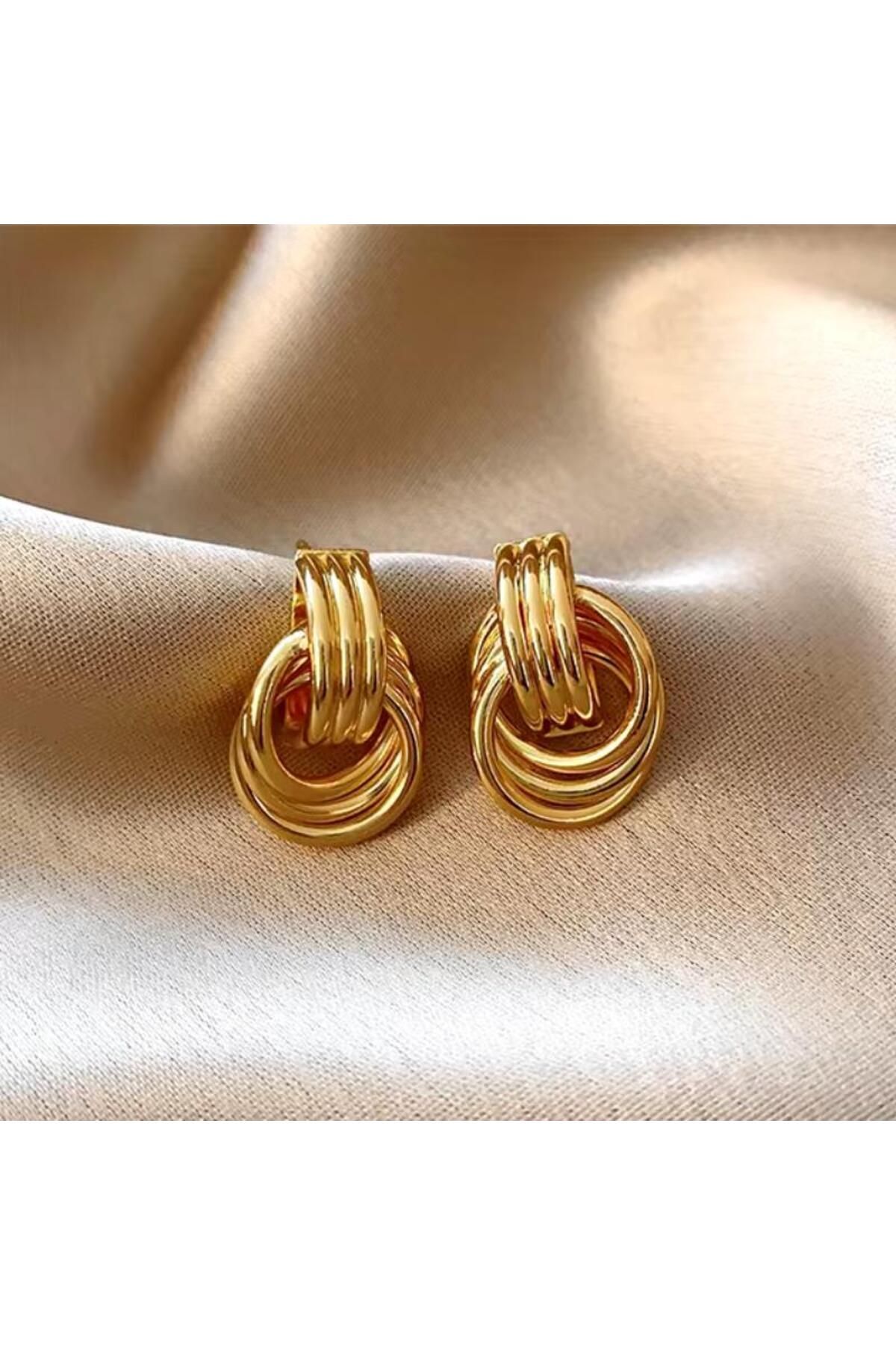 Vanilla Avenue Altın Sarısı Sallantılı Halka Kadın Küpe Sarı Tek Ebat  Kadın / Kız