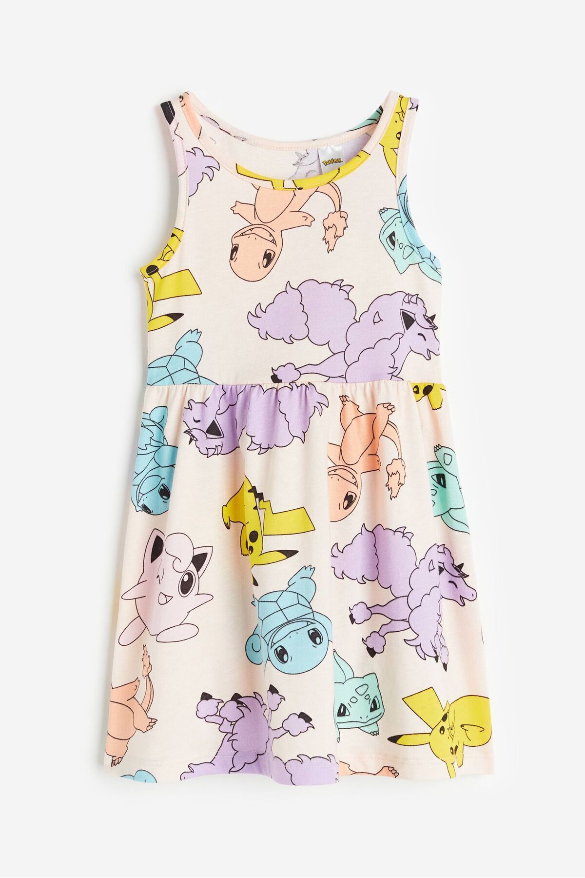 Vanilla Avenue Açık Pembe Pokemon Karakterli Kız Çocuk Günlük Elbise 2-4 Yaş