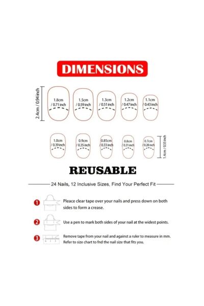 Vanilla Avenue Pembe Kelebek Desenli Badem Kesim Kendinden Yapışkanlı Takma Tırnak Seti 24 Adet