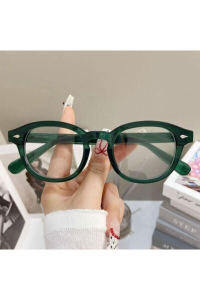 Vanilla Avenue 2025 Moda Unisex Büyük Çerçeve Yeşil Retro Aksesuar Gözlük