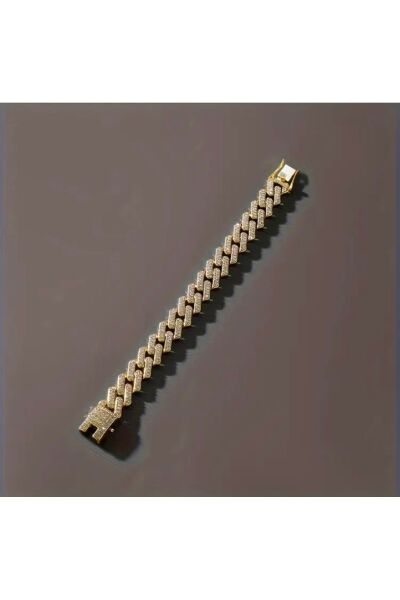 Vanilla Avenue Hip Hop Tarz Kalın Zincir Zirkon Taşlı Şık Günlük Kullanım Kadın Bileklik