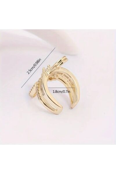 Vanilla Avenue Altın Sarısı Parlak Kübik Zirkonya Şık Kilit Tasarım Günlük Kullanım Kadın Küpe