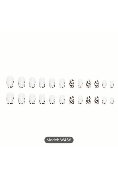 Vanilla Avenue Leopar Desenli Kendinden Yapışkanlı Tırnak Seti 24 Adet leopar