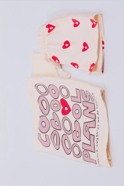 Vanilla Avenue Krem Cool Plans Kalpli Tişört Şort Kız Çocuk Alt Üst Takım