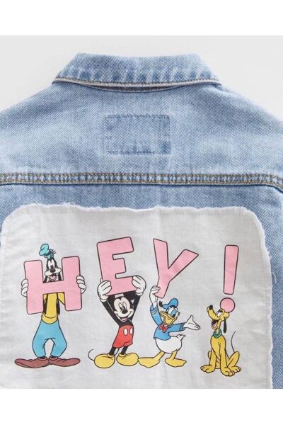 Baby Mavi Denim Hey Mickey Mousse Kız Çocuk Kot Ceket Mavi mavi 3 Yaş  Kadın / Kız