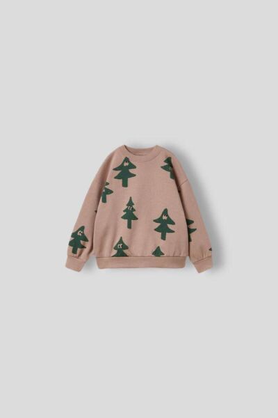 Baby Yeşil Çam Ağaçlı Çocuk Unisex Alt Üst Eşofman Takımı pudra 6 Yaş  Unisex