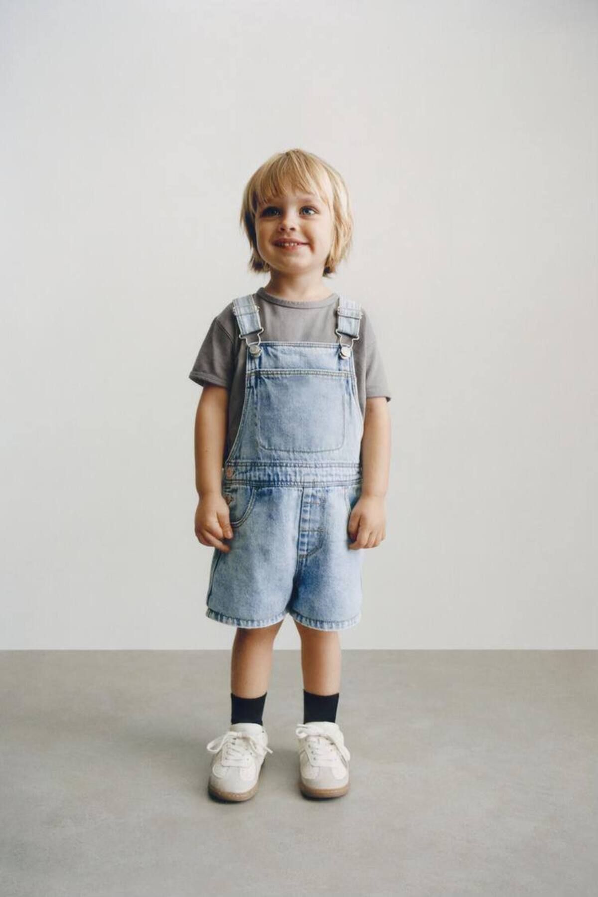 Vanilla Avenue Laciel Mavi Denim Unisex Kot Salopet Tulum