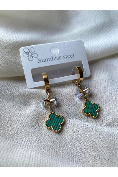 Vanilla Avenue Turkuaz Van Cleef Yonca Çelik Kararmaz Kadın Küpe turkuaz Tek Ebat  Kadın / Kız
