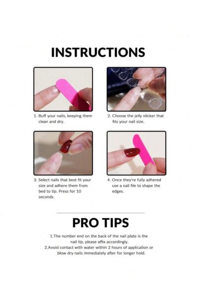 Vanilla Avenue Mavi Desenli Kendinden Yapışkanlı Tırnak Seti 24 Adet