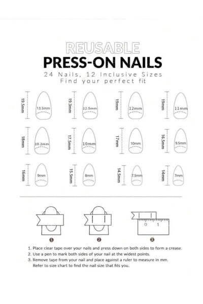 Vanilla Avenue Mavi Desenli Kendinden Yapışkanlı Tırnak Seti 24 Adet