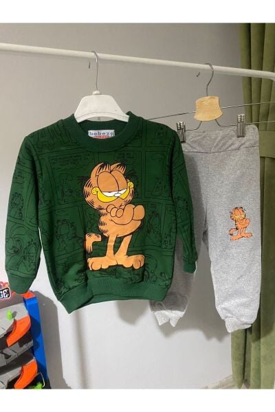 Vanilla Avenue Garfield Çocuk Takımı 1 Yaş Yeşil 1 Yaş  Erkek