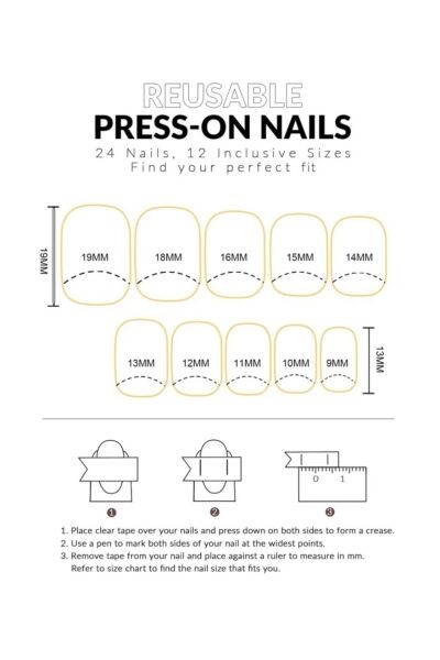 Vanilla Avenue Mavi Desenli Kendinden Yapışkanlı Tırnak Seti 24 Adet